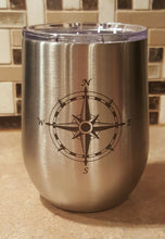 Load image into Gallery viewer, Compass Rose Stemless Wine Tumbler