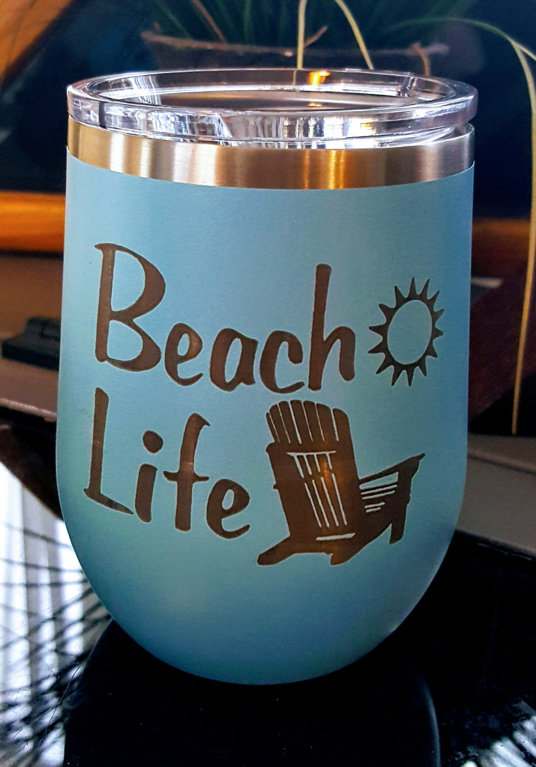 Beach Life Stemless Wine Tumbler