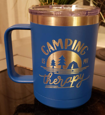 Camping Is My Therapy Mug