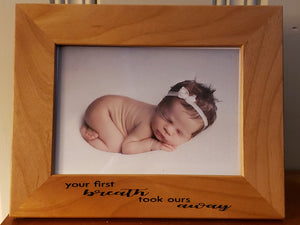 "Your First Breath" Wooden Frame